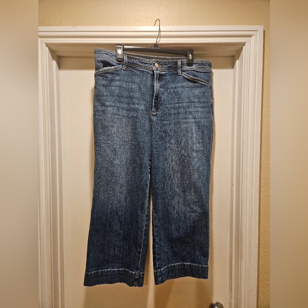 Talbots Cropped Wide leg Jean EUC